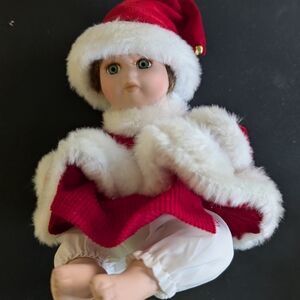 Festive Red and White Santa Doll